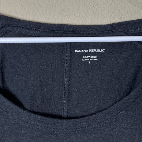 BANANA REPUBLIC Cozy Slub Long Sleeve Crew Neck Sweater T SHirt Size Large - Picture 3 of 6